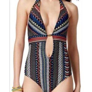 Bar III EWomen's Swimsuit Sexy One Piece Cutout Midriff Size XL 402